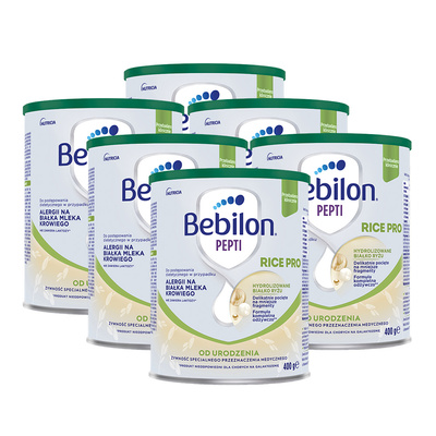 Bebilon pepti RICE PRO żywność specjalnego przeznaczenia medycznego ZESTAW 6 x 400 g