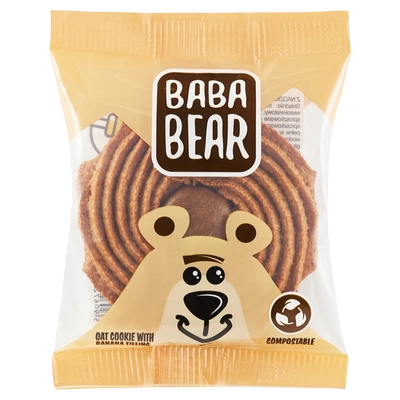 Baba Bear Ciastko owsiane z nadzieniem o smaku bananowym 50 g