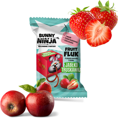 Bunny Ninja Fruit Fluk o smaku jabłko-truskawka 15 g