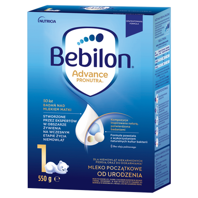 Bebilon 1 Pronutra Advance, mleko początkowe od urodzenia ZESTAW 5 x 550 g
