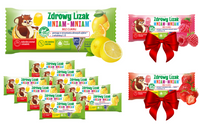 Zdrowy lizak dla dzieci mniam mniam z witaminami smak cytrynowy ZESTAW 10 sztuk + 2 LIZAKI GRATIS!