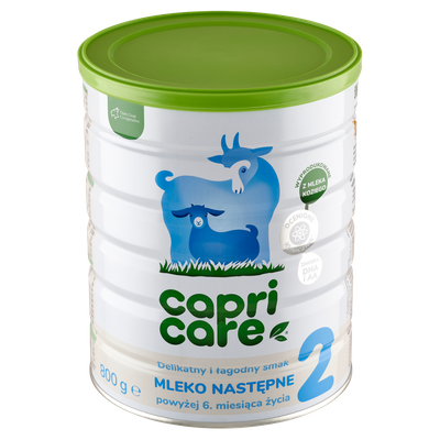 Capricare 2 - mleko następne, powyżej 6 miesiąca, oparte na mleku kozim ZESTAW 2 x 800 g + 2 SASZETKI GRATIS!