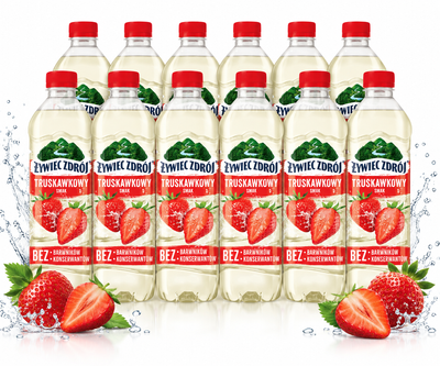 Żywiec Zdrój Napój niegazowany truskawkowy smak ZESTAW 12 x 500 ml