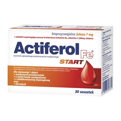 Actiferol Fe Start Suplement diety zawierający żelazo 30sasz