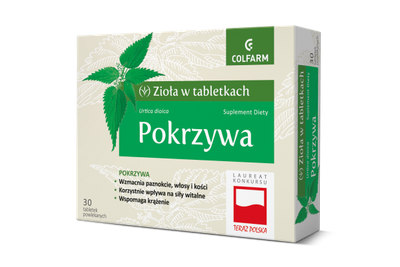 Pokrzywa na włosy i paznokcie 30tab