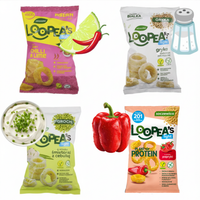 Loopea's zdrowe chipsy FIT RÓŻNE SMAKI zestaw 4 sztuki