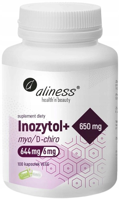 Aliness Inozytol 650 mg STRES PŁODNOŚĆ NASTRÓJ 100 kapsułek