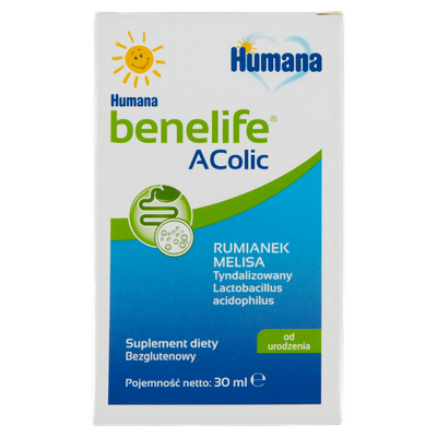 Humana benelife Suplement diety na kolkę AColic od urodzenia 30 ml