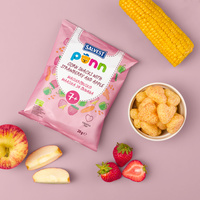 SALVEST Põnn BIO Chrupki zestaw różne smaki truskawka mango pomidor różne kształty 3 x 20 g + 2 MUSY GRATIS!