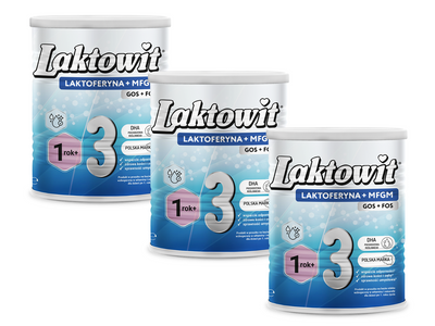 Laktowit 3 LAKTOFERYNA+MFGM powyżej 1. roku ZESTAW 3 x 400 g