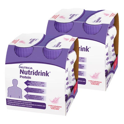 Nutridrink Protein o smaku truskawkowym ZESTAW 8 x 125 ml