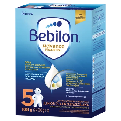 Bebilon 5 Advance Pronutra Junior Formuła na bazie mleka dla przedszkolaka 1000 g