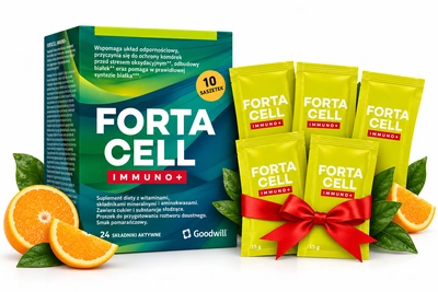 Goodwill Fortacell Immuno+ ODPORNOŚĆ, WITAMINY, MINERAŁY 10 saszetek + 5 saszetek GRATIS!