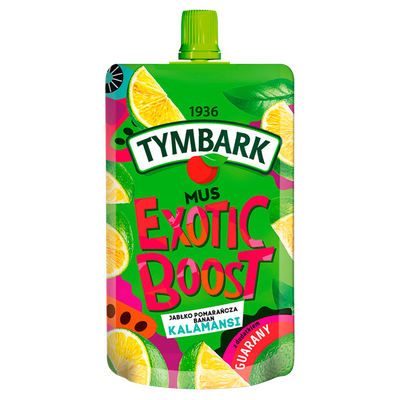 Tymbark Exotic Boost Mus jabłko pomarańcza banan kalamansi 200 g