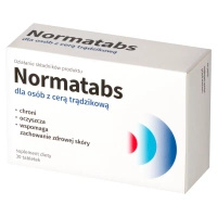 Normatabs ZESTAW suplement dla cery trądzikowej 30 tabletek i krem + GRATIS!