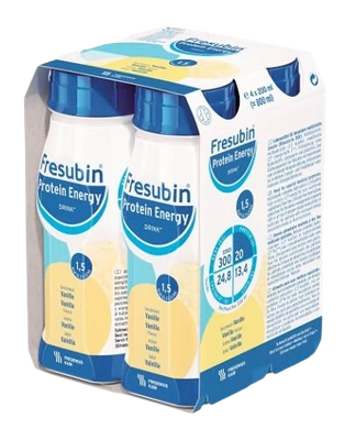 Fresubin® Protein Energy Drink,  smak waniliowy 4 x 200ml. Żywność specjalnego przeznaczenia medycznego. Bogata w białko 