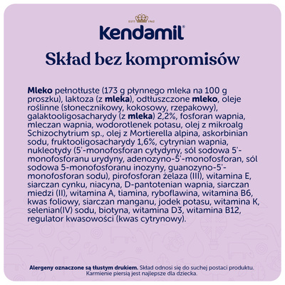 Kendamil Premium Box 3 od 1 roku życia 600 g + PRÓBKA PIELUCHY MOOMIN GRATIS!
