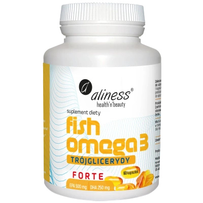 Aliness Fish Omega3 Forte Trójglicerydy 500/250 mg SERCE 60 kapsułek