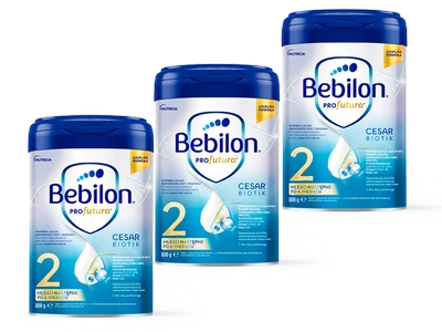 Bebilon PROfutura CESARBIOTIK 2 mleko następne po 6. miesiącu życia dla dzieci urodzonych przez cesarskie cięcie ZESTAW 3 x  800 g