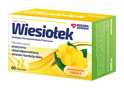 Rodzina Zdrowia Wiesiołek METABOLIZM CHOLESTEROL KONDYCJA SKÓRY 60 kapsułek krótka data