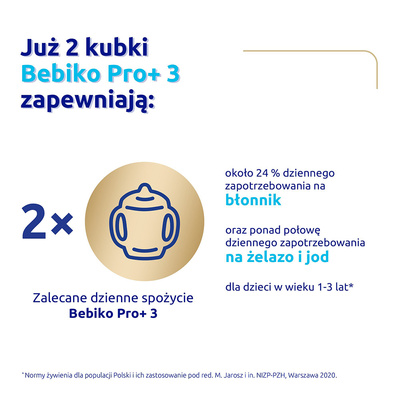 Bebiko Pro+ 3 odżywcza formuła dla dzieci powyżej 1. roku życia 700g