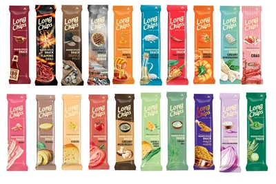 LONG CHIPS ogromny zestaw różne smaki 19 opakowań