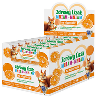 Zdrowy lizak dla dzieci mniam mniam z witaminami smak pomarańczowy ŁEZKA 40 sztuk