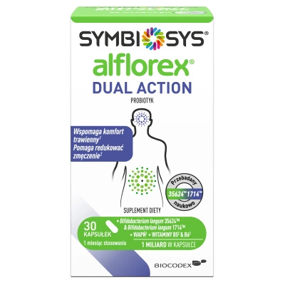 Symbiosys Alflorex Dual Action PROBIOTYK dla dorosłych ZESTAW 2 x 30 kapsułek