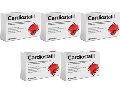 Cardiostatil cholesterol monakolina ZESTAW 5 x 30 kapsułek