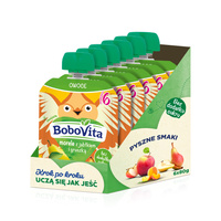 BoboVita Mus morele z jabłkiem i gruszką po 6. miesiącu ZESTAW 6 x 80 g