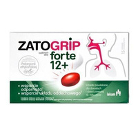 Zatogrip Forte 12+ ODPORNOŚĆ, ZATOKI, UKŁAD ODDECHOWY 15 tabletek