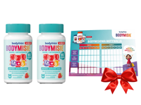 Bodymax Bodymisie żelki dla wapń + witamina C truskawkowe ZESTAW 2 x 60 sztuk + GRATIS!