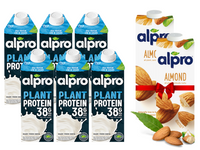 Alpro Napój sojowy proteinowy wysokobiałkowy ZESTAW 6 x 750 ml + 2 x Alpro migdałowe 1L GRATIS!