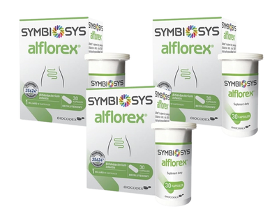 Symbiosys Alflorex probiotyk bezglutenowy ZESTAW 3 x 30 kapsułek