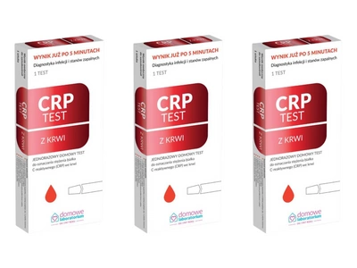 CRP test na stężenie białka C-reaktywnego we krwi ZESTAW 3 x 1 sztuka