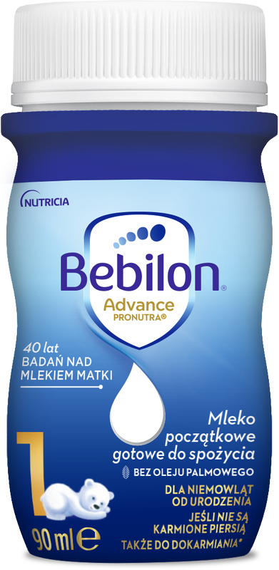 Bebilon 1 z Pronutra-ADVANCE mleko modyfikowane w płynie RTF 90ml