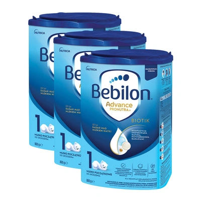 Bebilon 1 Advance Pronutra BIOTIK 800 mleko początkowe od urodzenia ZESTAW 3 x 800 g