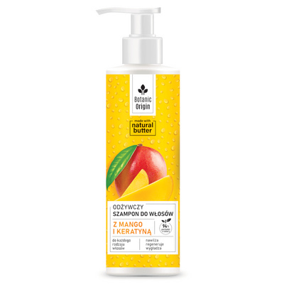 Botanic Origin Odżywczy szampon do włosów z mango i keratyną 300 ml