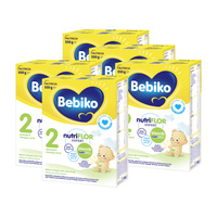BEBIKO NUTRIflor Expert 2 mleko następne dla niemowląt, powyżej 6. m-ca życia ZESTAW 5 x 550 g