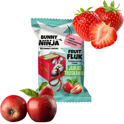 Bunny Ninja zestaw zdrowe przekąski owocowe bez cukru 100 % owoce 9 sztuk
