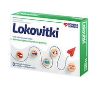 Rodzina Zdrowia Lokovitki na lokomocję o smaku truskawkowym do ssania 8 pastylek