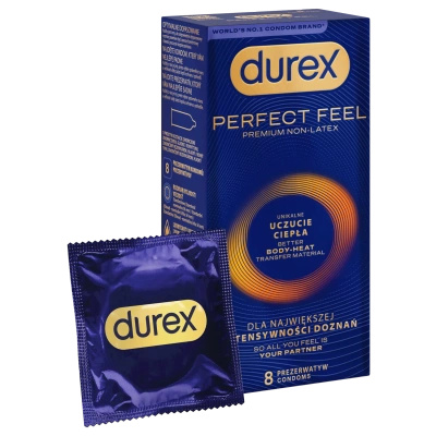 Durex Perfect Feel Premium Non-Latex prezerwatywy nielateksowe 8 sztuk