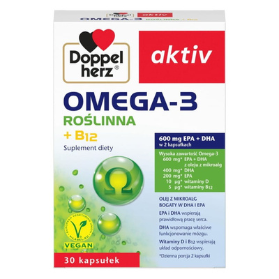 Doppelherz aktiv Omega-3 Roślinna 30 kapsułek