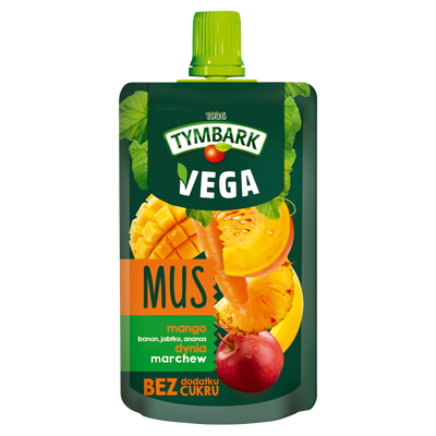 Tymbark Vega Mus mango banan jabłko ananas dynia marchew 100 g 