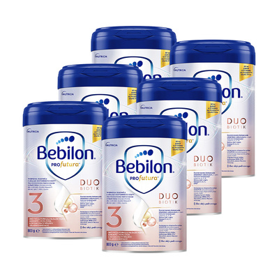 Bebilon PROfutura DUOBIOTIK 3 odżywcza formuła na bazie mleka po 1. roku życia ZESTAW 6 x 800 g