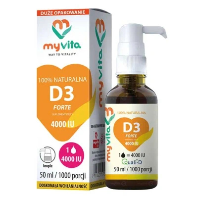 MyVita Naturalne D3 Forte witamina D 4000 j.m. krople 50 ml