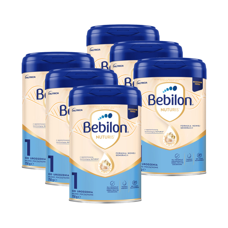 Bebilon NUTURIS 1 mleko początkowe od urodzenia ZESTAW 6 x 750 g