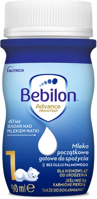 Bebilon 1 z Pronutra-ADVANCE mleko modyfikowane w płynie RTF 90ml