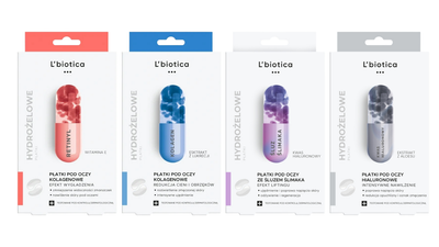 L'Biotica płatki pod oczy RÓŻNE RODZAJE skin care ZESTAW 4 x 3 sztuki