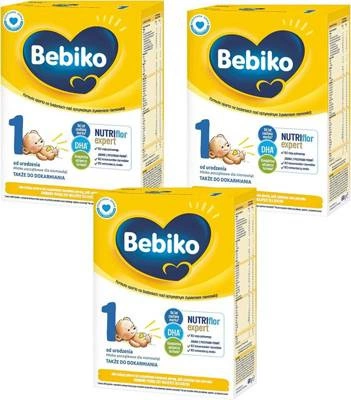 Bebiko 1 Mleko początkowe dla niemowląt od urodzenia 3x600g